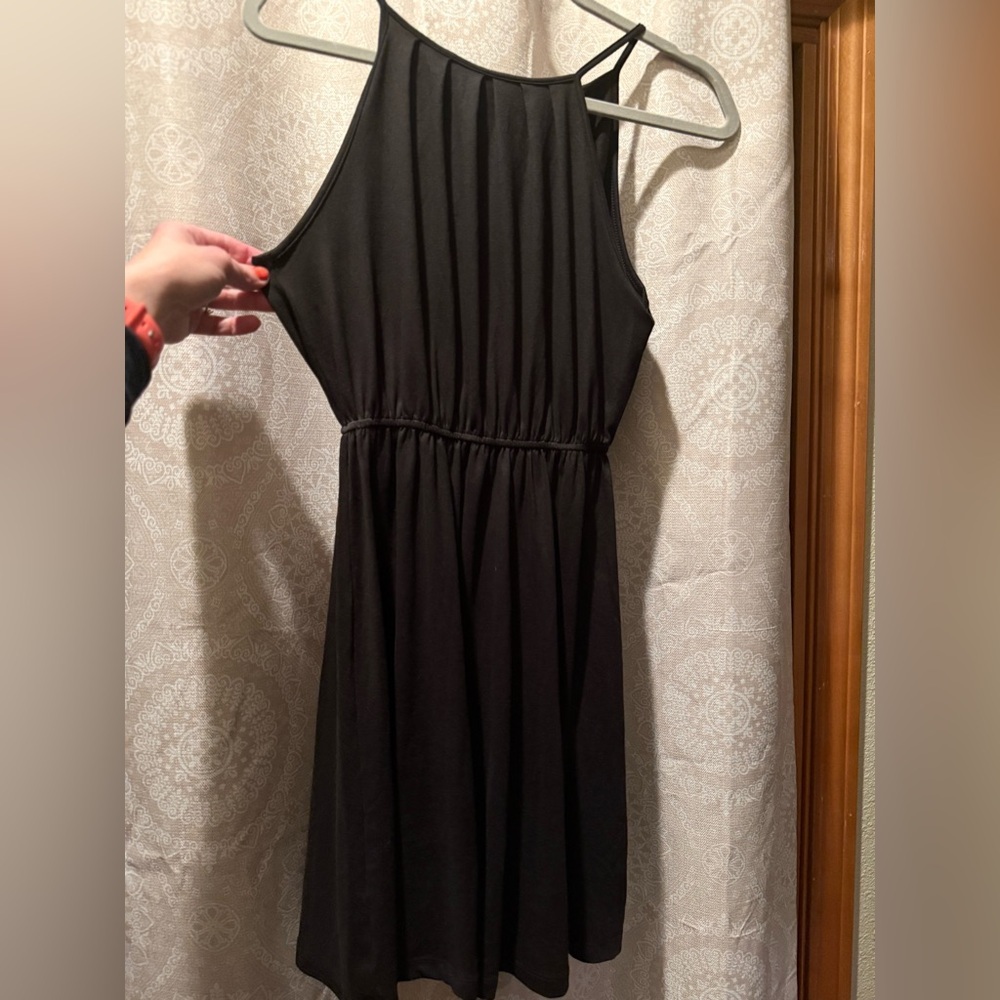 NWT Sheila Rose Nadine West Black Sleeveless halter mini  Dress Small